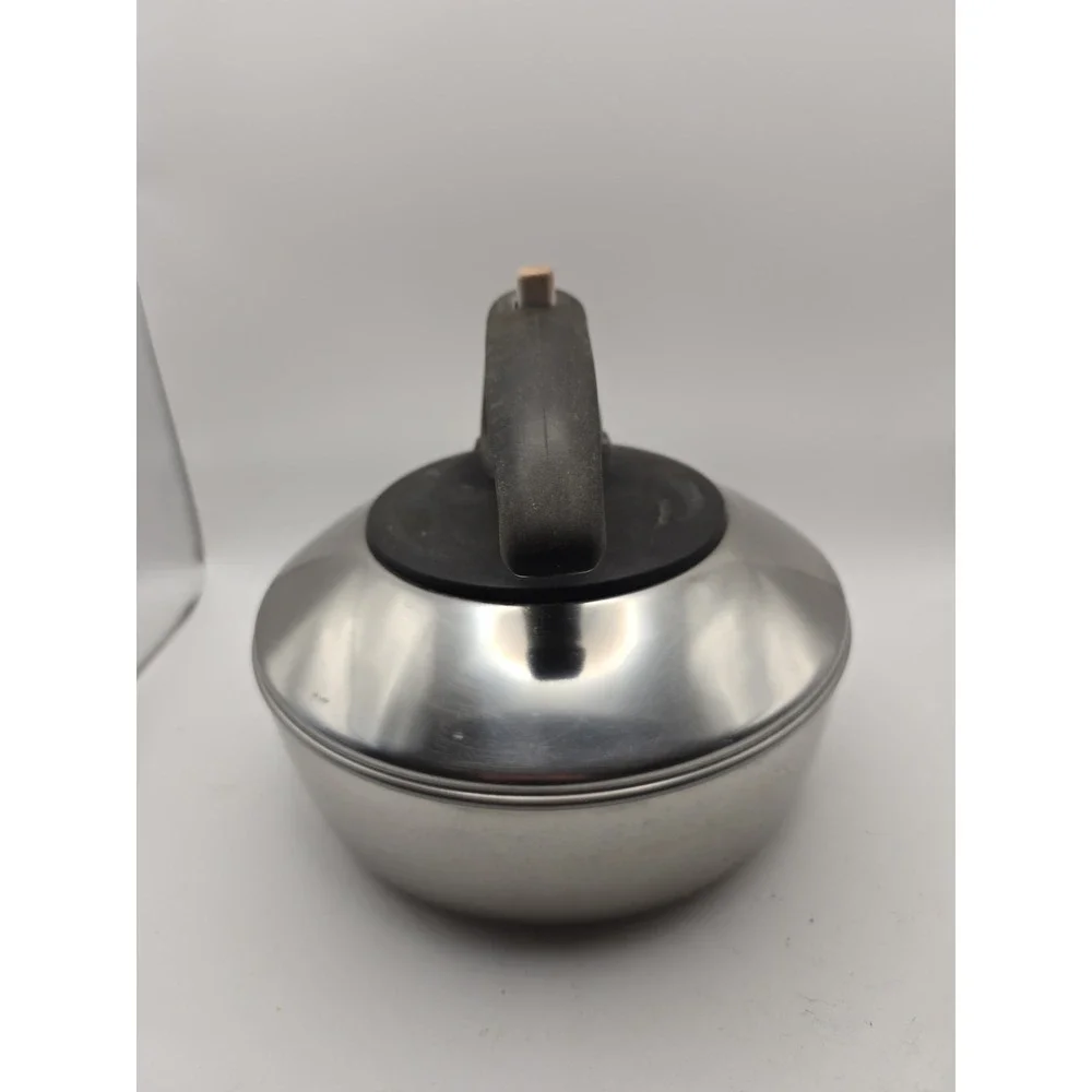 Vintage REVERE WARE 1801 All Stainless Steel Teapot Kettle Pre-1968